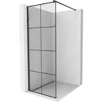 Mexen Kioto douchewand Walk-in 90 x 200 , zwart rooster 8 mm, zwart - 800-090-101-70-77
