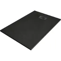 Mexen Hugo rechthoekige douchebak SMC 130 x 80 , zwart, zwarte afdekking - 42708013-B