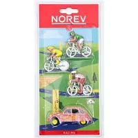 Norev Tour De France Citroen 2CV met 3 Wielrenners op kaart