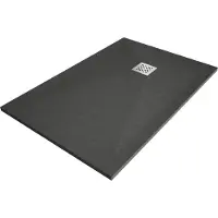 Mexen Stone+ rechthoekige composiet douchebak 90 x 80 , antraciet - 44718090