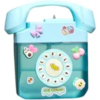 Typecat Creatives Retro Telefoon Vorm Waterfles met Verstelbare Schouderband, Drinkflessen 3D Sticker (Blauw)