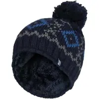 Heat Holder - Beanie Pom Pom-muts voor heren - Marine