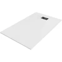 Mexen Hugo rechthoekige SMC douchebak 160 x 70 , wit, zwarte afdekplaat - 42107016-B