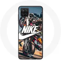 Nike Coque - - Galaxy A42 5G - Zacht - Wit - Moto Wiel Patroon