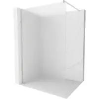 Mexen Kioto douchewand Walk-in 140 x 200 , mat glas 8 mm, geborsteld nikkel - 800-140-101-97-30