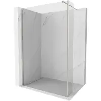 Mexen Kioto douchewand Walk-in 150 x 30 , transparant, geborsteld nikkel - 800-150-212-97-00-030