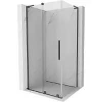Mexen Velar L schuifdouchecabine 120 x 70 , transparant, geborsteld geweergrijs - 871-120-070-03-66