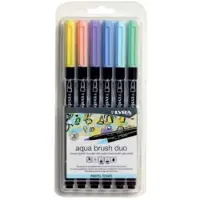 Lyra Aqua Brush Duo Brush Markers - Set van 6 penseelpennen op waterbasis voor artiesten van alle leeftijden - Dual Tip Markers voor fijne details en