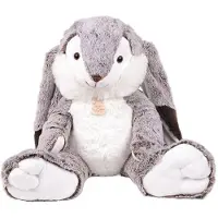 Histoire D'ours Pluche - Verhaal van een beer - KONIJN MARIUS 50 cm - Unisex - Grijs