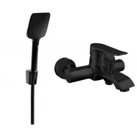 Mexen Pecos R62 badkraan met douchestel, zwart - 7273R62-70
