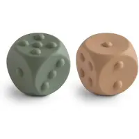 Mushie Duwspeelblokje 2 stuks Gedroogde tijm/ Natural