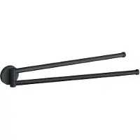Mexen Remo dubbele draaibare handdoekhouder, zwart - 70507255-70