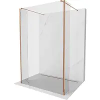 Mexen Kioto vrijstaande douchewand 160 x 30 x 30 , transparant, roze goud - 800-160-030-222-60-00-030