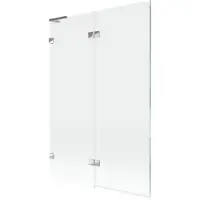 Mexen Lunar L badwand 2-delig links 120 x 150 , transparant, chroom - 897L-120-100-01-00-L