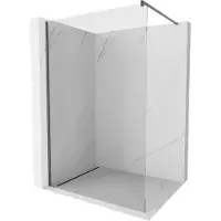 Mexen Kioto douchemor Walk-in 95 x 200 , transparant 8 mm, geborsteld kanongrijs - 800-095-101-66-00