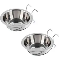 Jojomino Kennel Waterbak Hangend, RVS Puppy Bowls, Hondenkrat Hondenschotel Feeder Voedselhouder