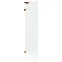 Mexen Lunar L badwand scherm 1-deurs 50 x 150 , transparant, roze goud - 897L-050-000-60-00