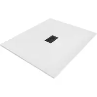 Mexen Hugo rechthoekige SMC douchebak 110 x 100 , wit, zwarte afdekking - 42101011-B