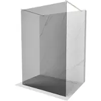 Mexen Kioto vrijstaande douchewand 120 x 200 , grafiet 8 mm, geborsteld nikkel - 800-120-002-97-40