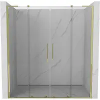 Mexen Velar L Duo douchedeuren schuif 180 , transparant, goud - 871-180-003-02-50