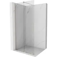 Mexen Velar schuifbare douchewand Walk-in 110 x 200 , transparant 8 mm, geborsteld nikkel - 871-110-000-03-97