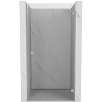 Mexen Lunar-B draaideur voor douche rechts 90 , transparant, geborsteld nikkel - 832-090-000-97-00-P
