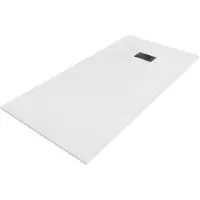 Mexen Hugo rechthoekige SMC douchebak 170 x 80 , wit, zwarte afdekking - 42108017-B