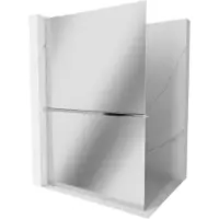Mexen Kioto+ L douchewand met plank Walk-in 110 x 200 , spiegel, chroom - 800-110-123-01-50