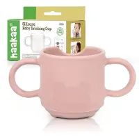 HAAKAA Siliconen Peuterbekers BPA-vrij Valbestendige Trainingsbekers voor Baby's vanaf 6 Maanden 5 Ounce Blush