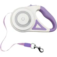 Torribaly 3 meter LED zaklamp huisdierriem intrekbaar verlichte nachtelijke buitenwandeling antislip handvat benodigdheden,C