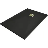 Mexen Stone+ rechthoekige composiet douchebak 110 x 90 , zwart, gouden afdekking - 44709011-G