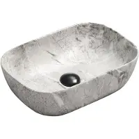 Mexen Rita opzetwastafel 45 x 32 cm, grijze steen - 21084598