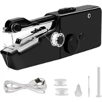 Torribaly USB elektrische handheld naaimachine kit, snoerloze mini snelle reparatie voor gordijnleer