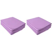 Tlily 2X Opvouwbare Yogamat Opvouwbare Reisfitnessmat Dubbelzijdig Antislip voor Yoga, Pilates en Vloertrainingen Paars