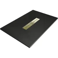 Mexen Toro rechthoekige douchebak SMC 110 x 80 , zwart, afdekking goud - 43708011-G