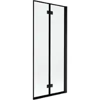 Mexen Mist douchewand 2-delig rechts 80 x 150 , zwart frame, zwart - 8A9-080-002-70-70-P
