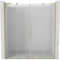 Mexen Velar L Duo schuifdouchedeur 180 , matglas, goud geborsteld - 871-180-003-32-55