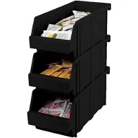 Cambro 5412 CBP110 Organizer (5"x 12"x 4-1/4") Zwart Polyethyleen - Doos van
