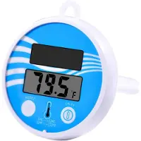 Typecat Drijvende zwembadthermometer draadloos - Zwemtemperatuur gemakkelijk af te lezen, zonne-energie digitaal