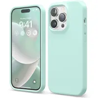Elago Compatibel met iPhone 14 Pro hoesje Vloeibare siliconen hoes Volledige lichaamsbeschermhoes Schokbestendig Slanke telefoon Antikras Zachte micr