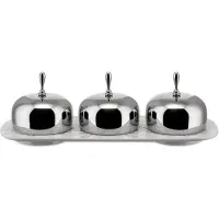 Alessi Tray Met Jampotjes Dressed White Porcelain