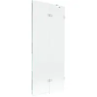 Mexen Lunar badwand 2-delig rechts 80 x 150 , transparant, wit - 897-080-100-20-00-P
