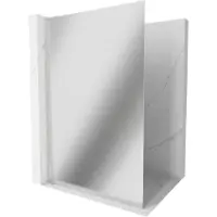 Mexen Kioto L douchewand Walk-in 120 x 200 , spiegel, geborsteld nikkel - 800-120-103-97-50