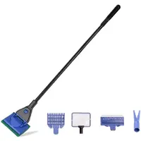 Semoic Aquariumreinigingsgereedschap met lange steel en glas A
