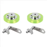 Semoic 2 sets van 200 mm aluminium polyurethaan industriële encoderwielen voor metingen