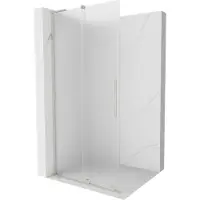 Mexen Velar L schuifbare Walk-in douchewand 90 x 200 , matglas 8 mm, geborsteld nikkel - 871-090-003-33-97