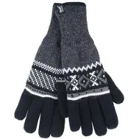 Heat Holder - Nordic Fleece gevoerde herenhandschoenen - Zwart (Karlstad)