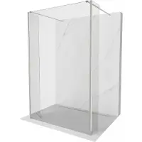Mexen Kioto vrijstaande douchewand 120 x 30 x 30 , transparant, geborsteld nikkel - 800-120-030-222-97-00-030