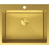 Mexen Solix roestvrijstalen spoelbak met 1 kom, 600 x 500 , gouden HC - 6408601000-55HC