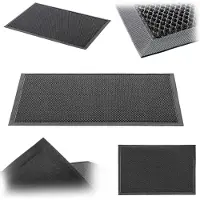 Kadax Antislip vuilvangmat, deurmat voor binnen en buiten, deurmat voor huisdeuren, entrees en terrassen (zwart, 80 x 120 cm)